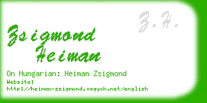 zsigmond heiman business card
